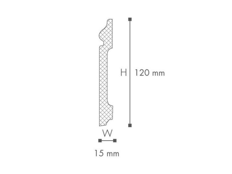 FL2 Flex плинтус Wallstyl NMC 120х15х2000 мм