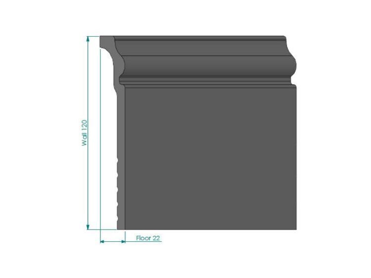 CF3 плинтус Wallstyl NMC 120х22х2000 мм