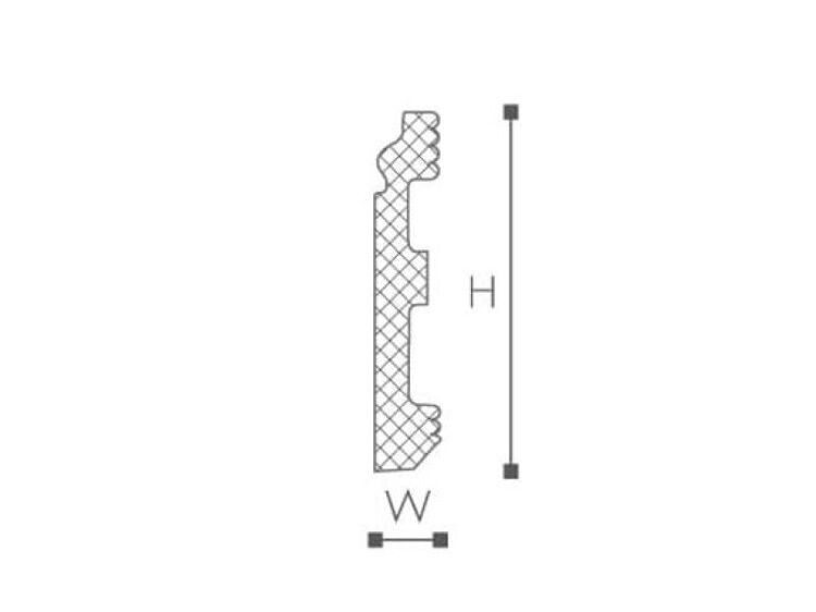 FL1 плинтус Wallstyl NMC 80х12х2000 мм