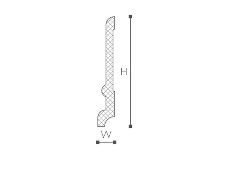 FD21 плинтус Wallstyl NMC 130х20х2000 мм